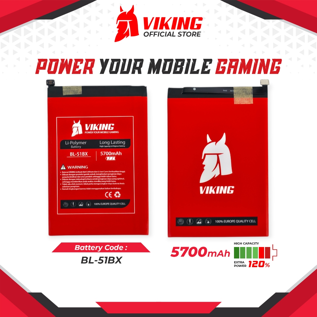 VIKING Baterai BL-51BX Double Power for Infinix Hot 10 X682 / Note 8 X692 / Note 8i X683 / Hot 11 X6