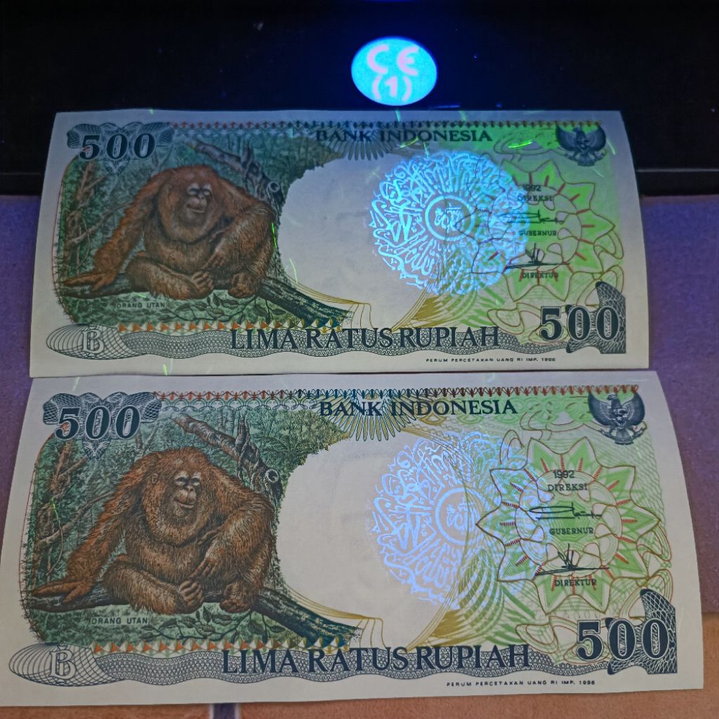 Uang Kuno 500 Orang Utan Berkaligrafi