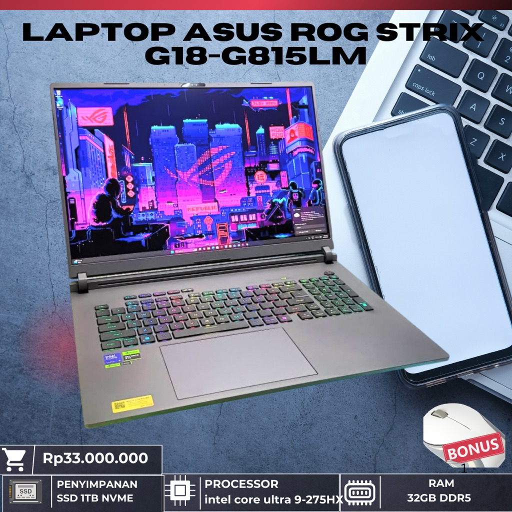 ASUS ROG Strix G18 G815LM ULTRA 9-275HX, RTX 506