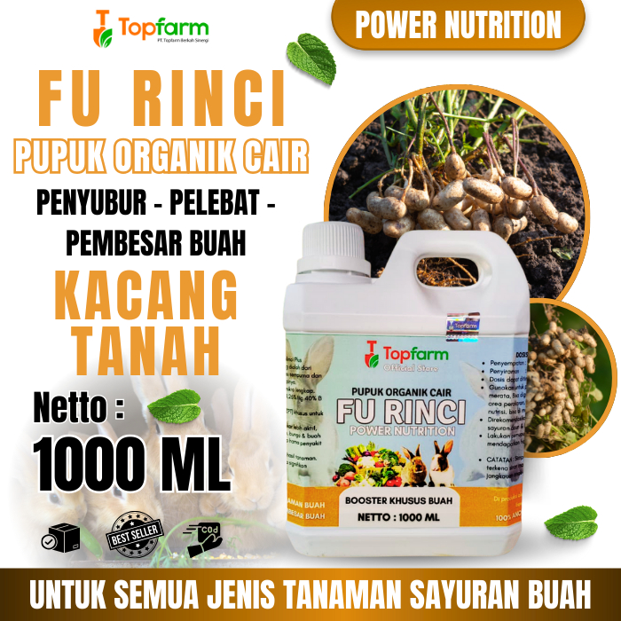 Pupuk Buah Kacang Tanah / Pupuk Pelebat Kacang Tanah / Pupuk Cair Kacang Tanah / Pupuk TopFarm / Pup