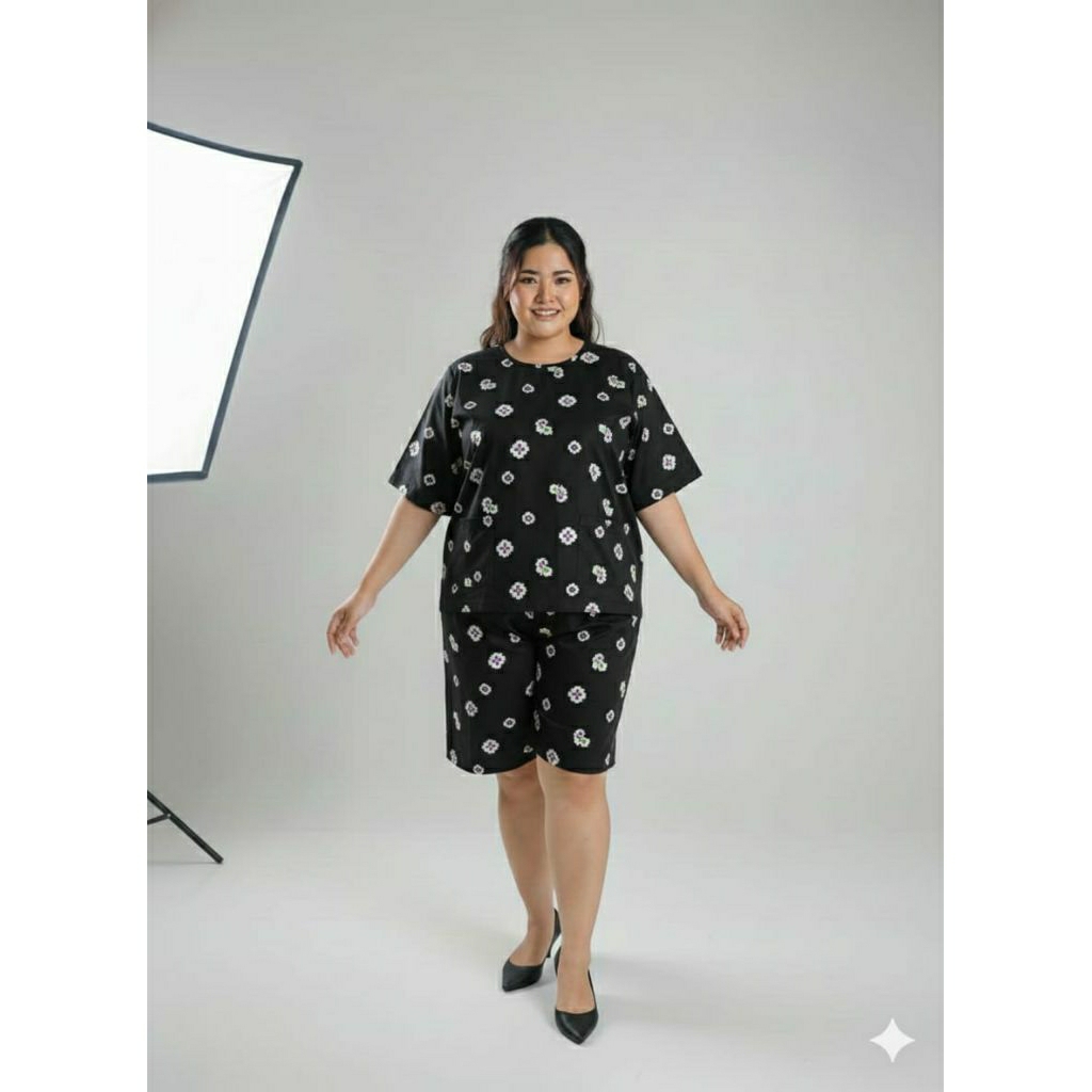 Babydoll Katun Super Jumbo Ld 140 | SETELAN CELANA PENDEK KATUN