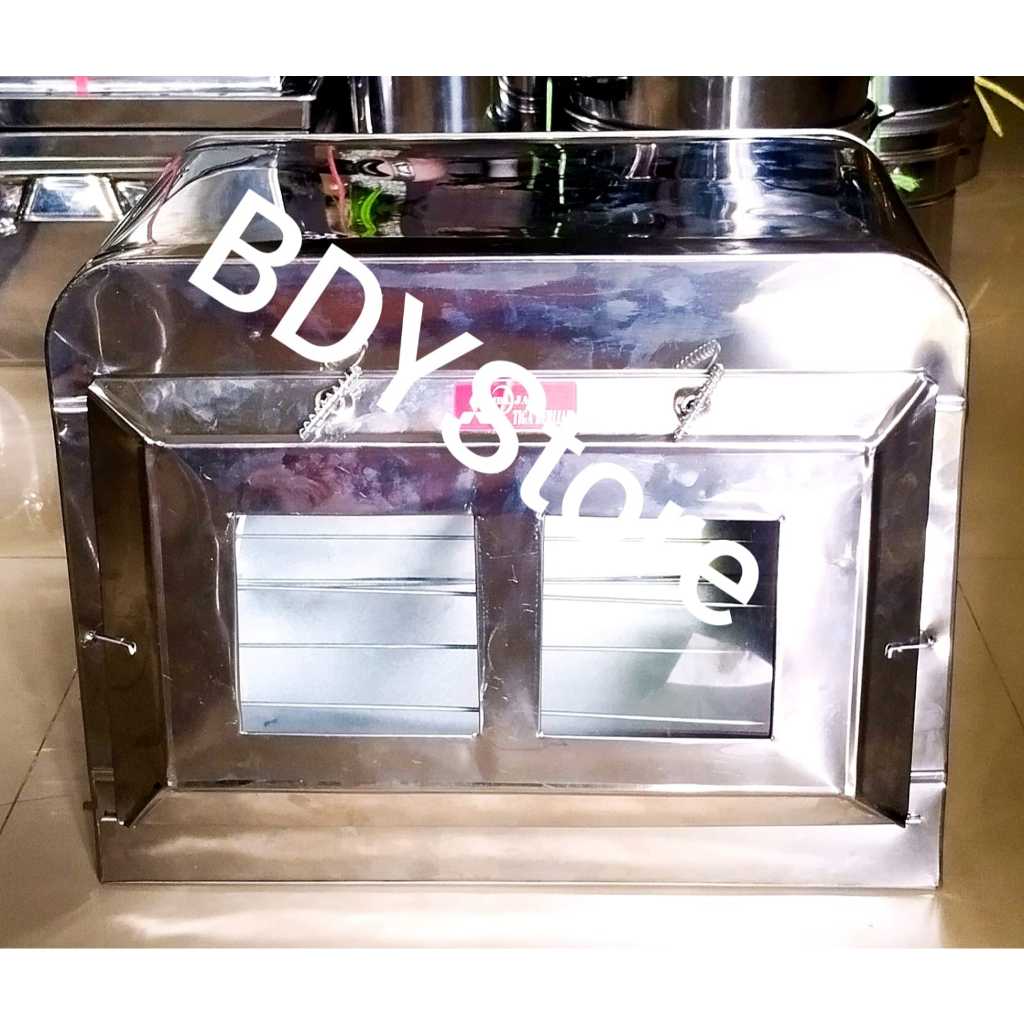 Oven Kue Kompor Manual 3 Rak Susun Stainless Anti Karat 40x28x34cm tipe besar ( Oven aja )