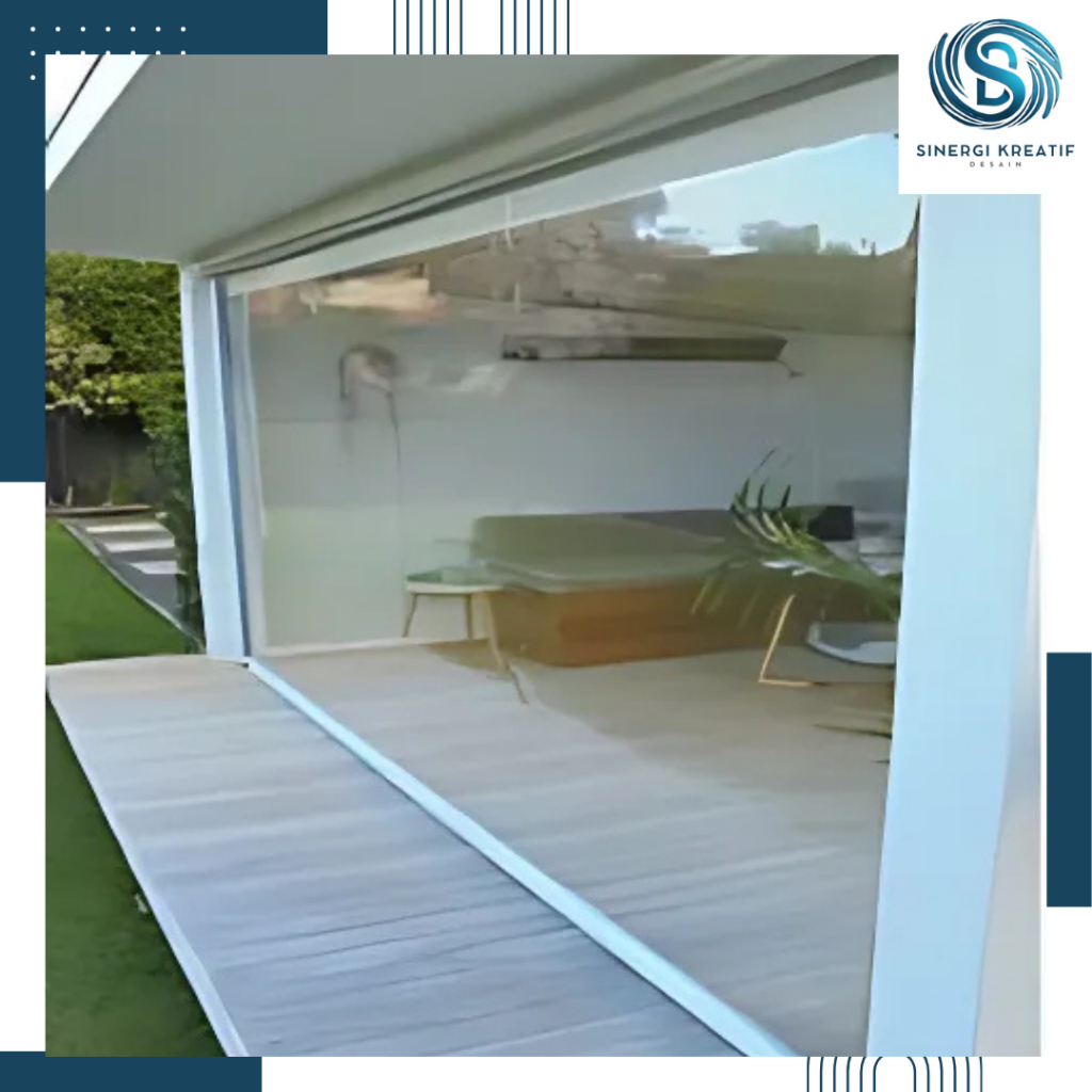Tirai Transparan Outdoor / Monsoon Blind / Anti Air & Tahan Panas