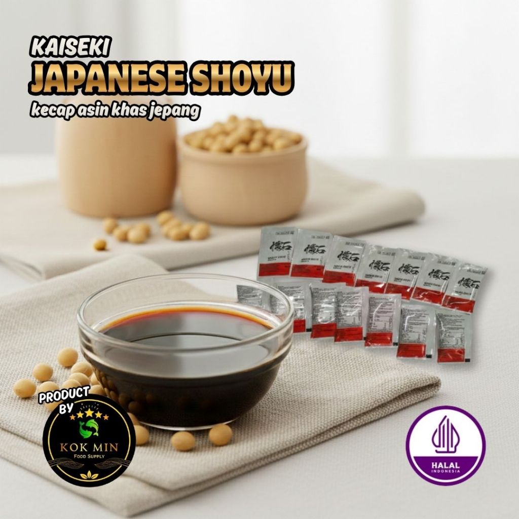 Kaiseki Shoyu Sachet Jepang Umami Asli – Kecap Asin Premium Saus Sushi & Sashimi - 5 ml x 10 pcs