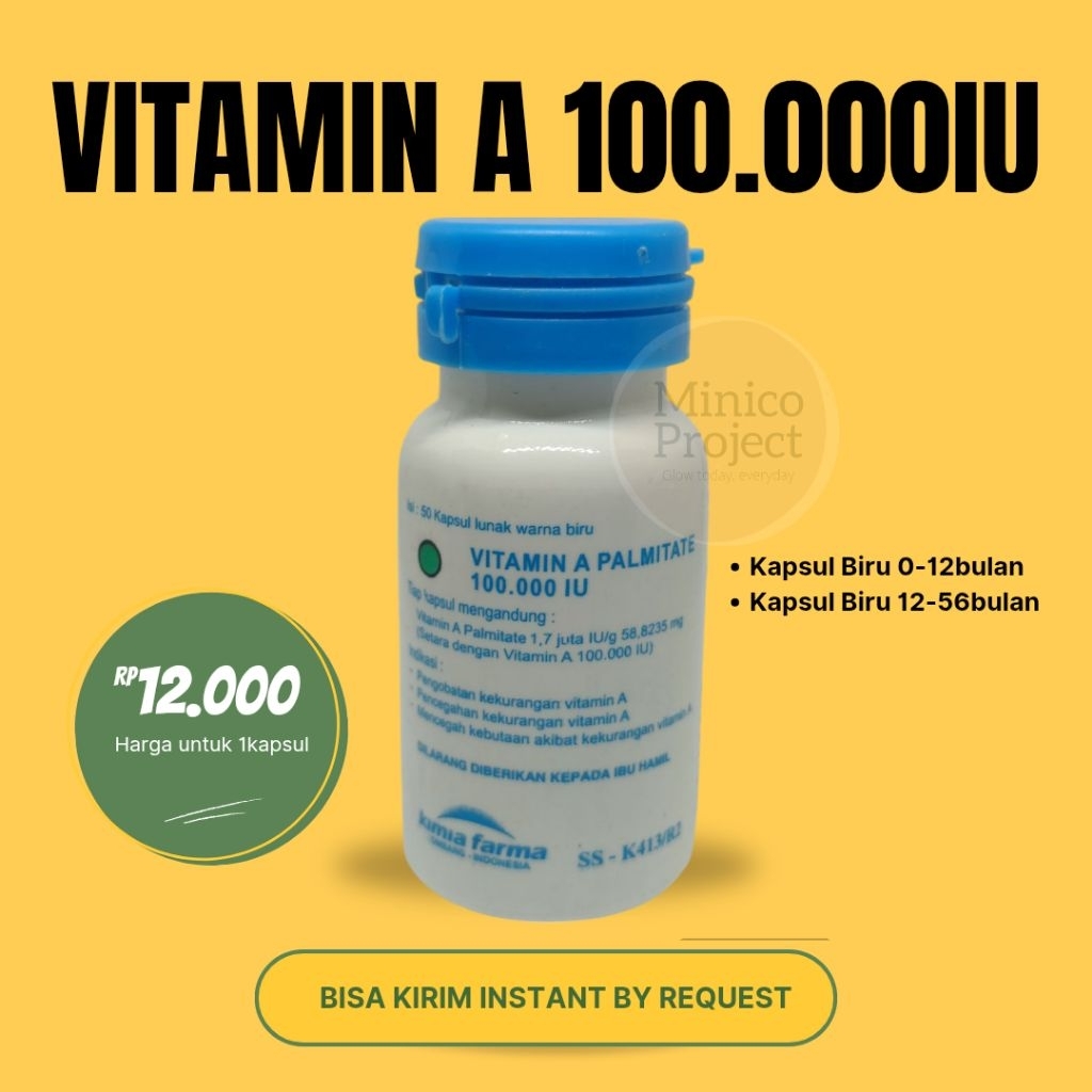 Vitamin A posyandu BIRU 100.000 IU satuan