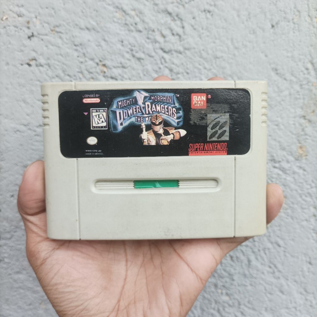 kaset cartridge snes original power rangers mighty morphin mexico