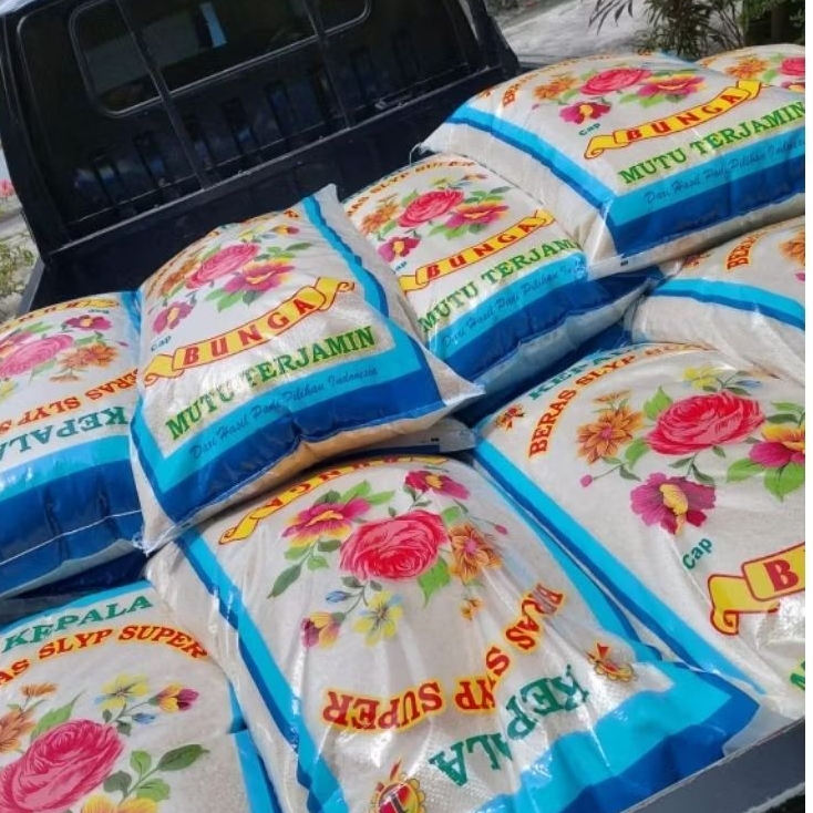 PROMO beras 25kg cap bunga alami 100% termurah