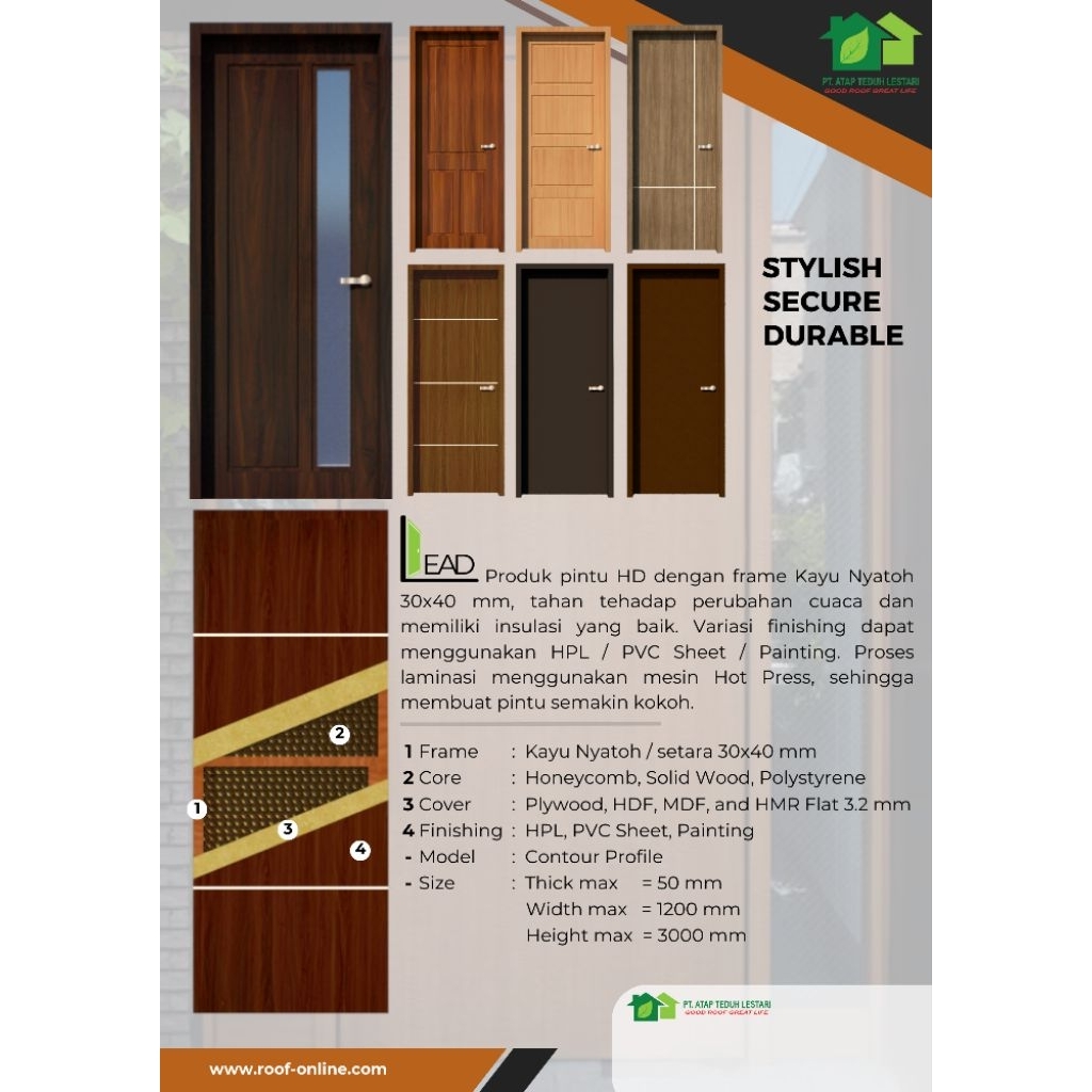 Lestari Abadi Door pintu solid engineering Door