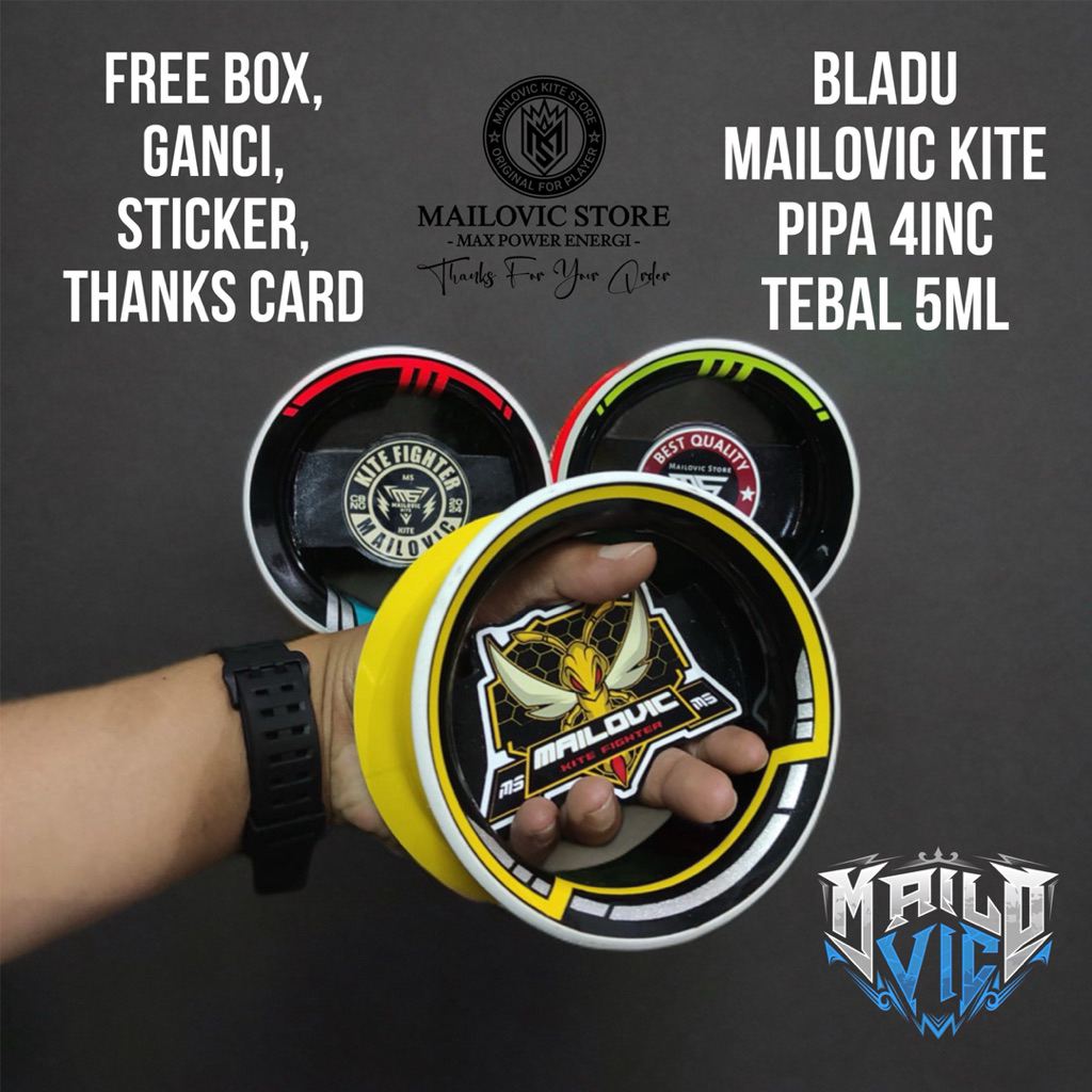 Bladu Racing Super Premium Mailovic Kite, Tebal 5ml Golongan Kenur Layangan