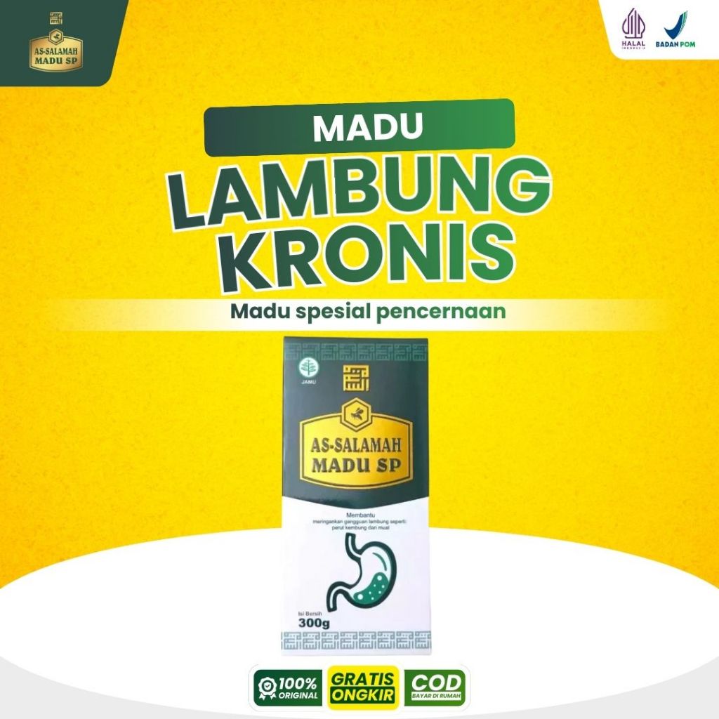 Madu Pencernaan As Salamah madu sehat lambung - madu lambung 300gr - maag kronis MUJARAP 300g Herbal