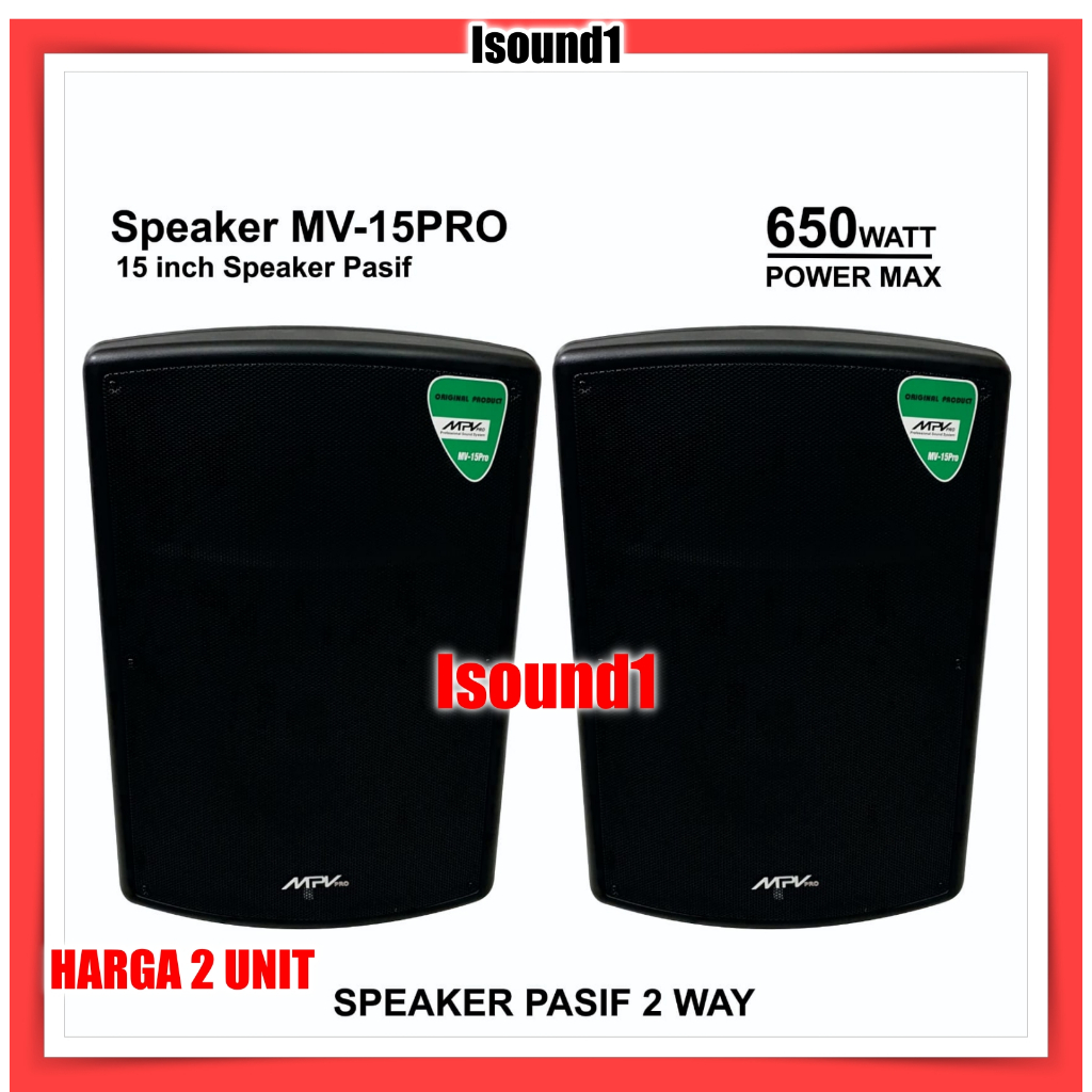 SPEAKER PASIF 2 WAY MPV 15 INCH 650 WATT 15 IN HARGA 2 UNIT, MODEL YAMAHA