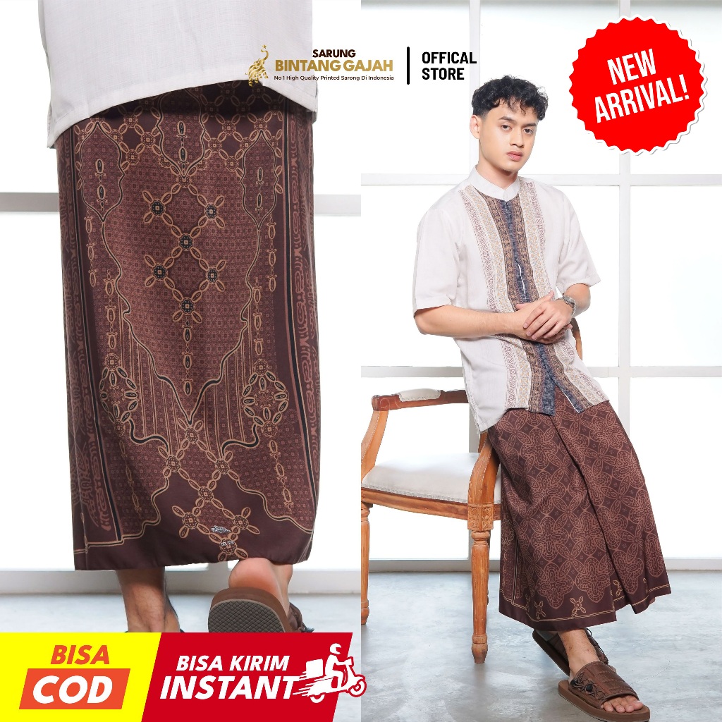 Sarung Bintang Gajah Onta Legenda XS 8261 NURAGA Motif Ornamen Klasik Modern