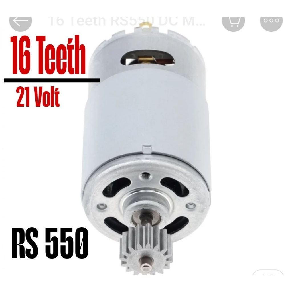 Motor DC RS550 16 Gigi 21Volt Kecepatan Tinggi Pengganti Mesin Penggerak Motor Listrik untuk Mobil M