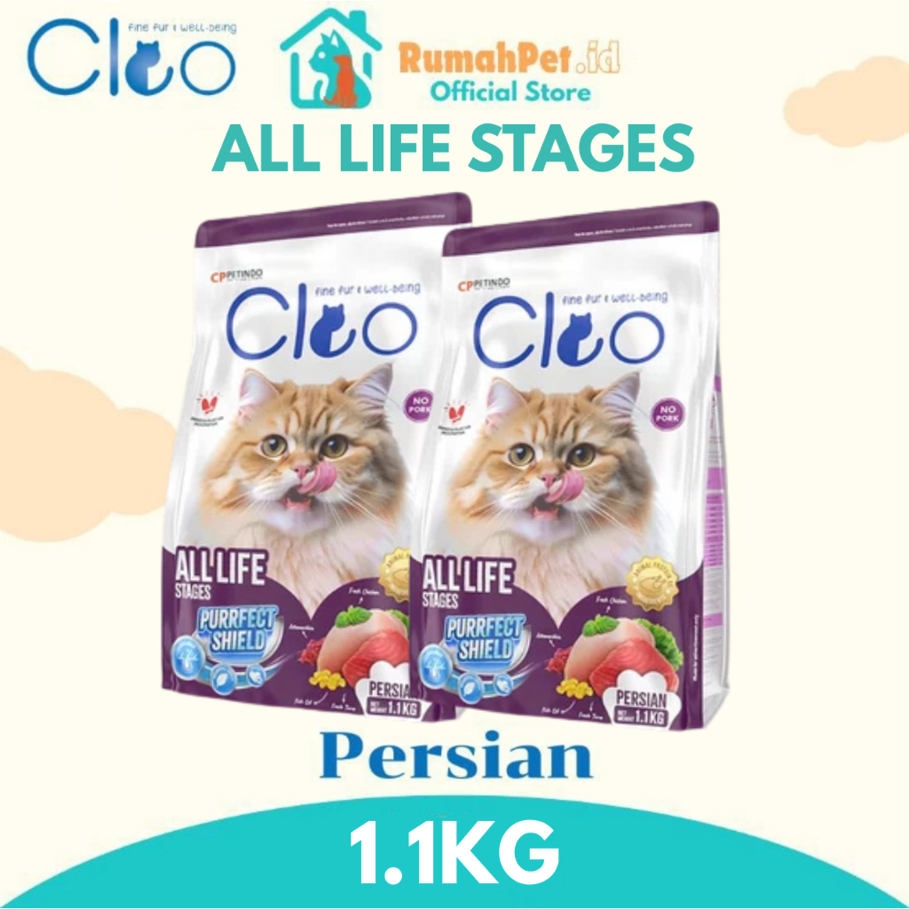 Cleo Cat All Life Stages Persian 1,1kg Cleo Makanan Kucing Persia 1,1kg