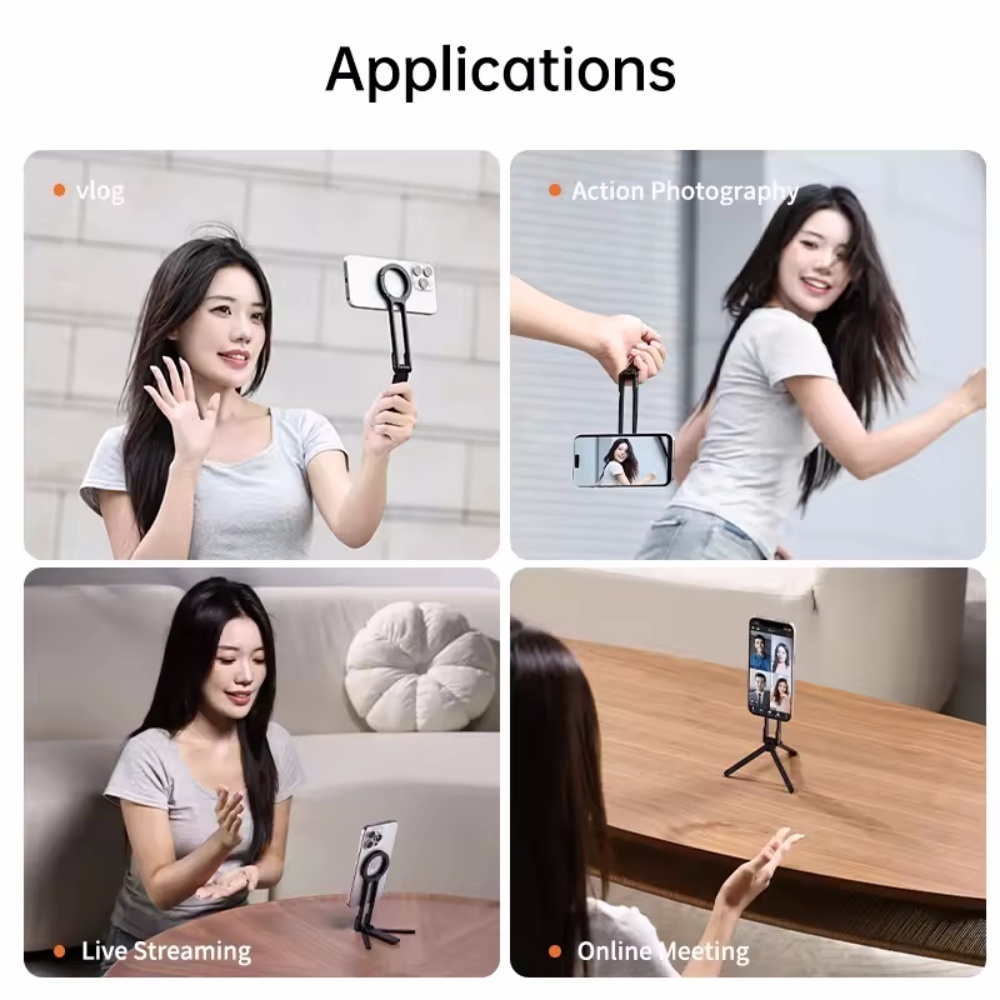 Holder Hp Magnetic Clip Tripod Traveling Rotasi Dudukan Hp Magnet Model Jepit