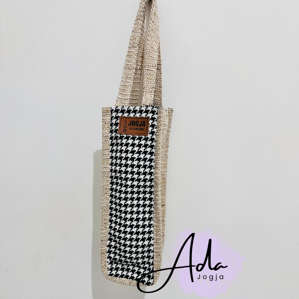 Tas Botol Minum Handmade Jogja – Goni Natural Motif Korea Stylish