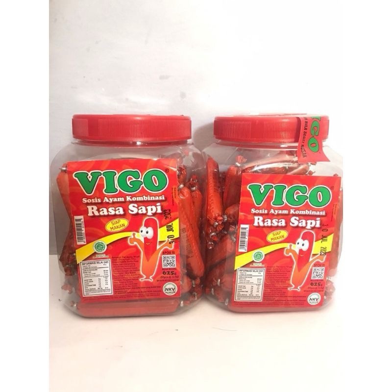 HAPPY GROSIR  Sosis VIGO TOPLES Isi 50Pcs / Sosis Vigo Sosis siap makan / Jajanan Lebaran