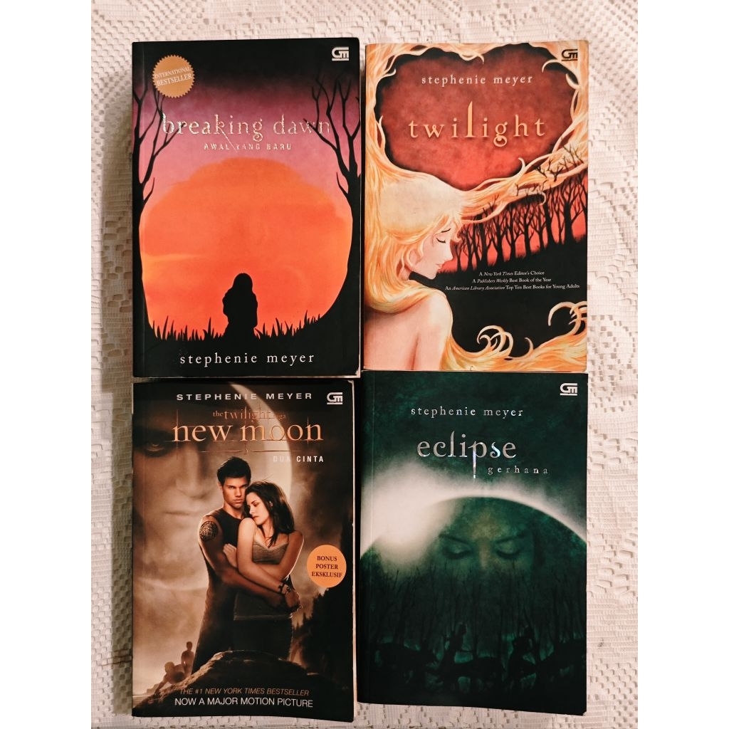 Novel Twilight Set - Bahasa Indonesia (Preloved Original)