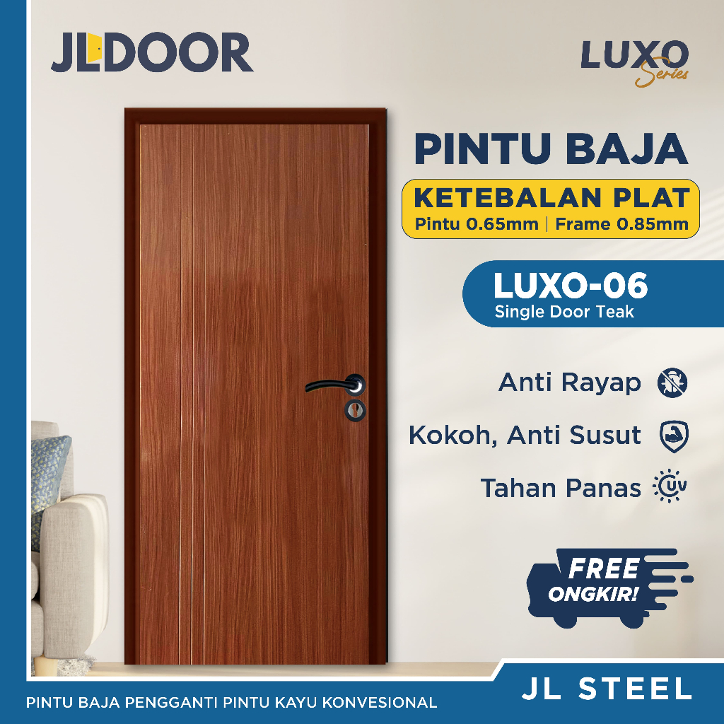 JLDOOR Pintu Baja Ringan Minimalis LUXO 06 Series