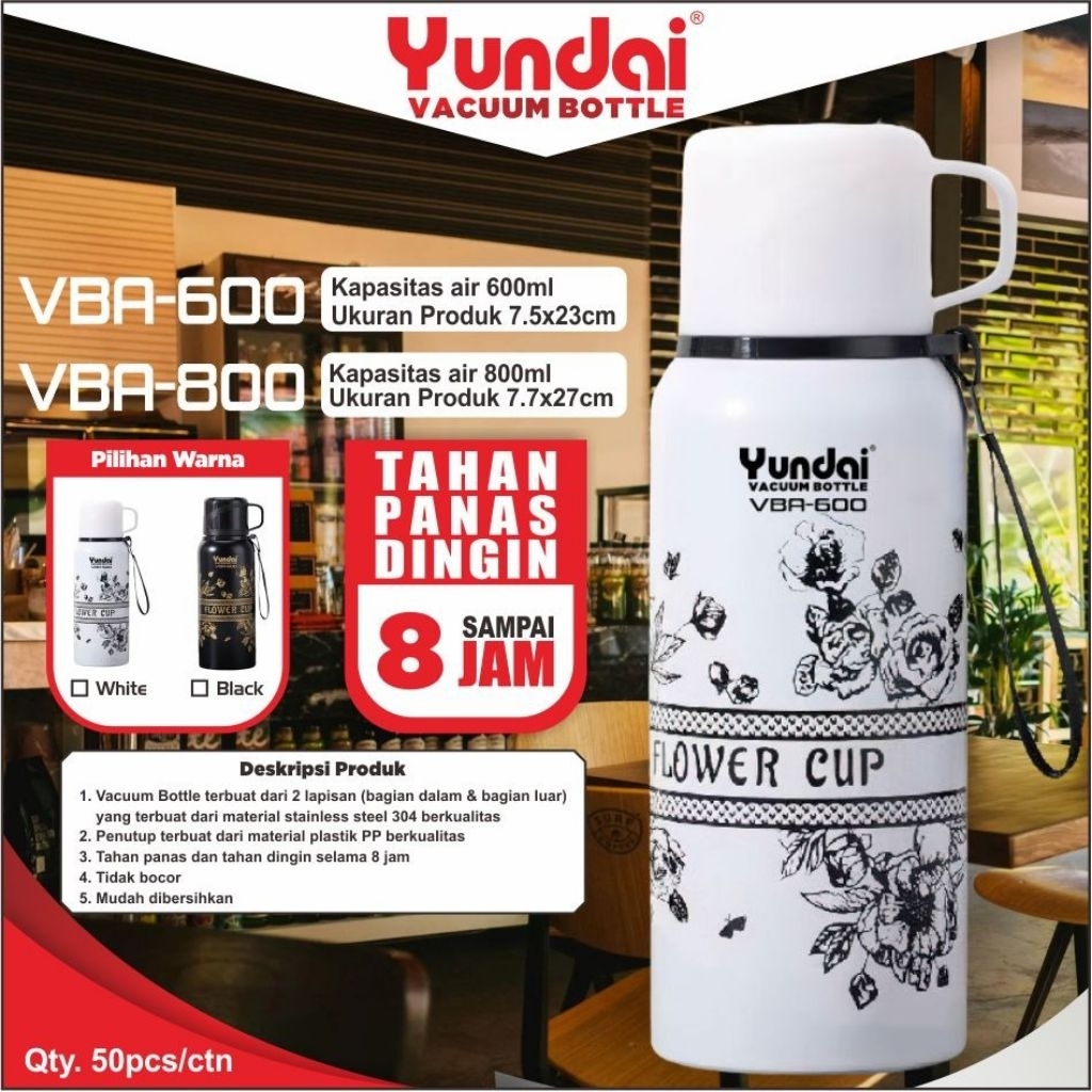 TERMOS STAINLESS AIR PANAS YUNDAI 800ml