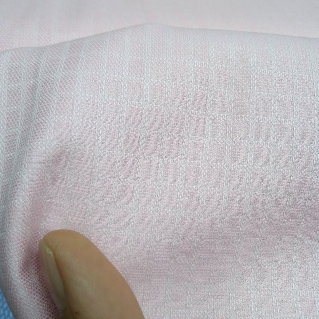 BAHAN KOKO KEMEJA KAIN KATUN DOBBY ITALY IMPORT ORIGINAL KOTAK KECIL FINK SALEM