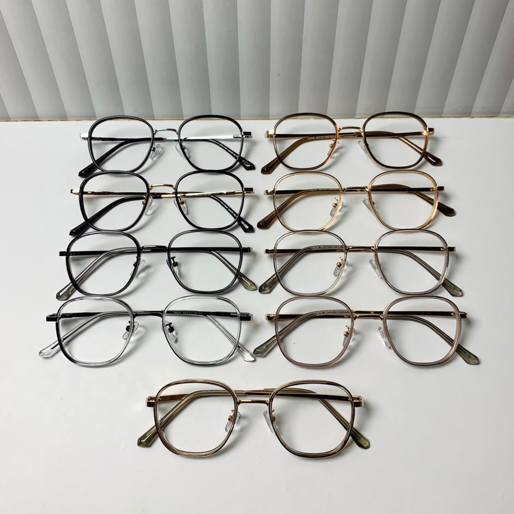 Frame T8636/Kacamata Kotak/ Kacamata Bulat/ Kacamata Murah Solo / Frame Bulat Cat Eye