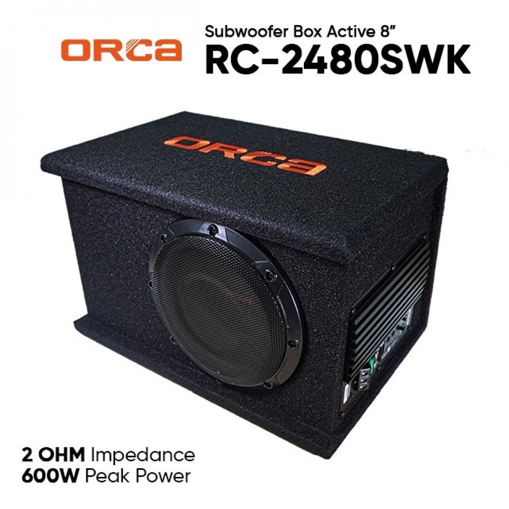 Basstube Subwoofer Aktif Box 8 Inch Orca RC-2480SWK / Basstube Mobil Box