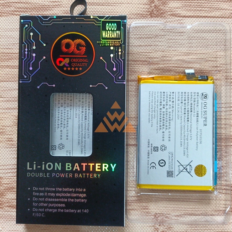 Baterai OG Super ~ Vivo B-S1/BS1/Y21/Y21A/Y21S/Y21T/Y33S Batre batrai Double Power, Double IC