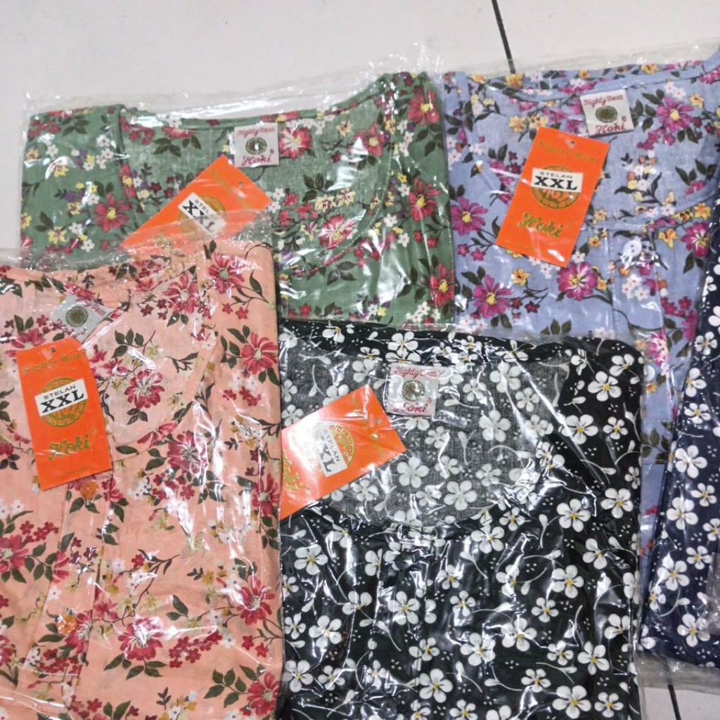 Setelan Hoki premium celana pendek/ Piyama / Baju tidur Jumbo XXL