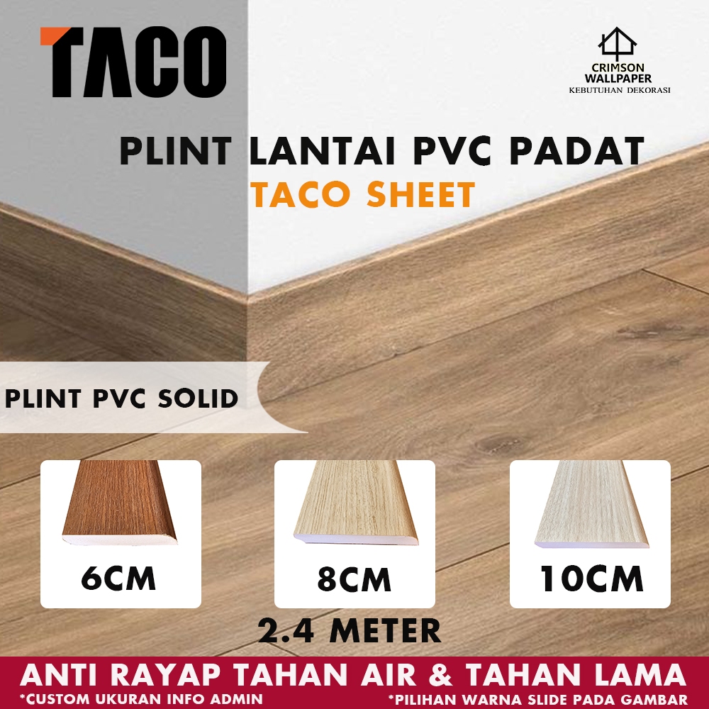 LIS PVC PLIN | PLINT PVC BOARD | AKSESORIS LANTAI | LIS LANTAI | SKRITING | LIS DINDING