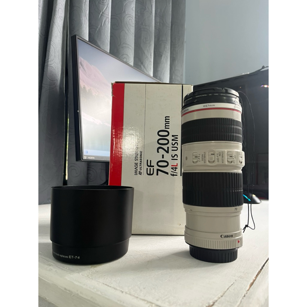 lensa tele canon 70-200 F4 L IS USM nego
