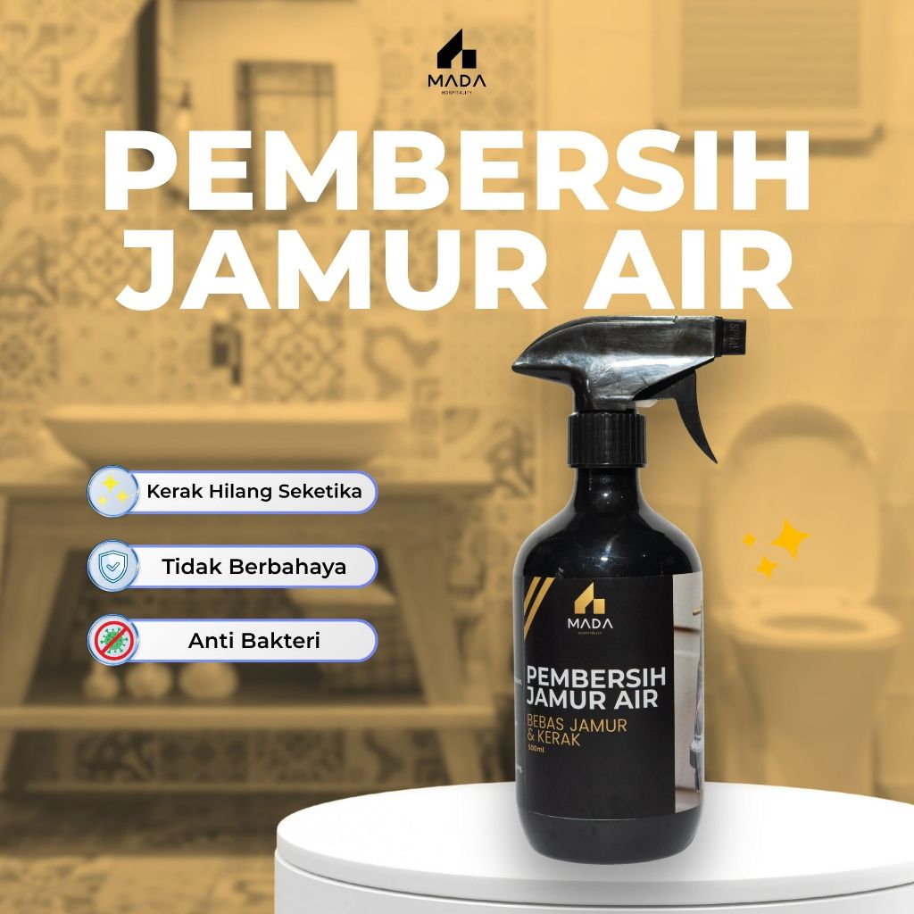 MADA CARE Pembersih Jamur & Kerak Air 1000ml - Cairan Penghilang Noda Membandel di Kaca Kamar Mandi 