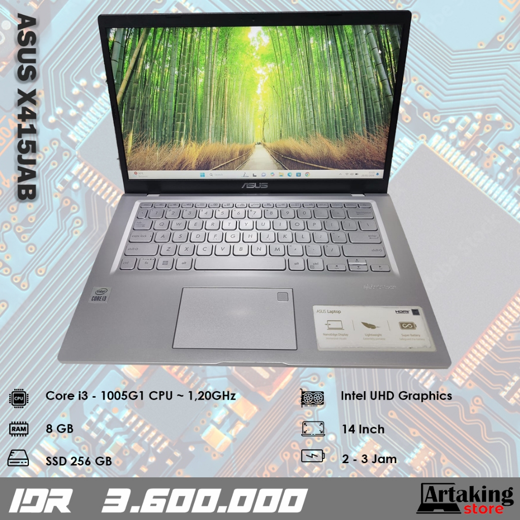 Asus X415JAB - Core i3 - Gen 10 th - SSD 256 GB