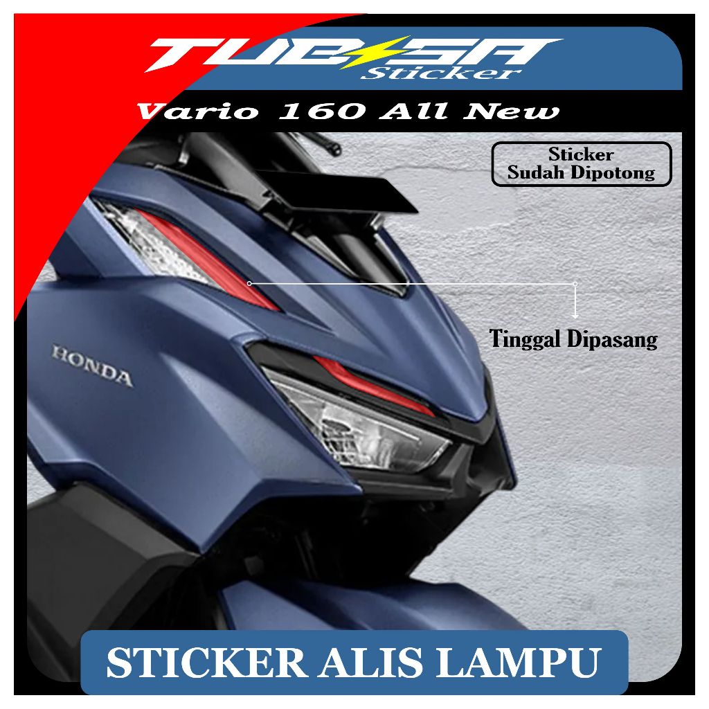 Stiker Lampu Sen Vario 160 ALL NEW | Stiker Alis dan Lampu Vario 160 New  2023 | Stiker Lampu Alis V