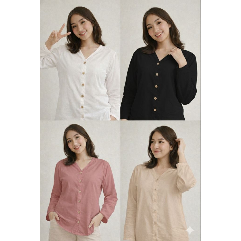 Kimono Blus Wanita Kekinin Bahan Rayon Twill Premium / Blus Polos Wanita Terbaru
