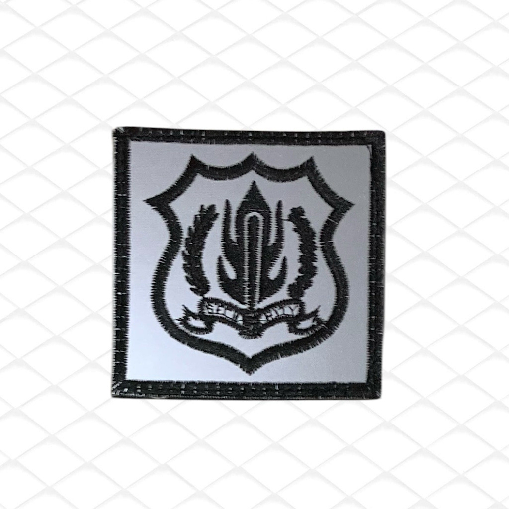 BORDIR LOGO LAMBANG SATPAM/SCURITY UNTUK JAKET DAN ROMPI (Full perekat)