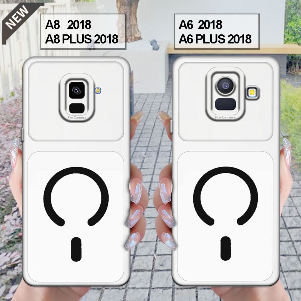 Case Samsung  A6 2018 | A6 PLUS 2018 - Samsung A8 2018 | A8 PLUS 2018 _Silikon casing hitam bening