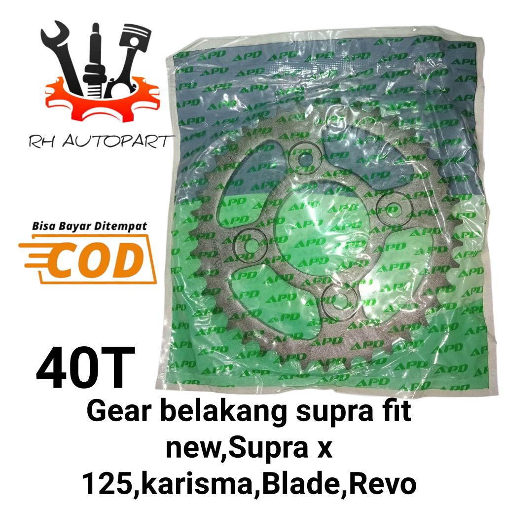 GEAR BELAKANG 40T SUPRA FIT NEW/SUPRA X 125/KARISMA/BLADE/REVO TERMURAH