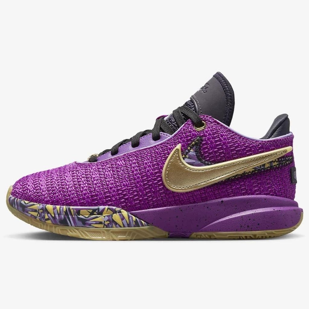 Sepatu basket terbaru pria nk lebron 20 vivid purple