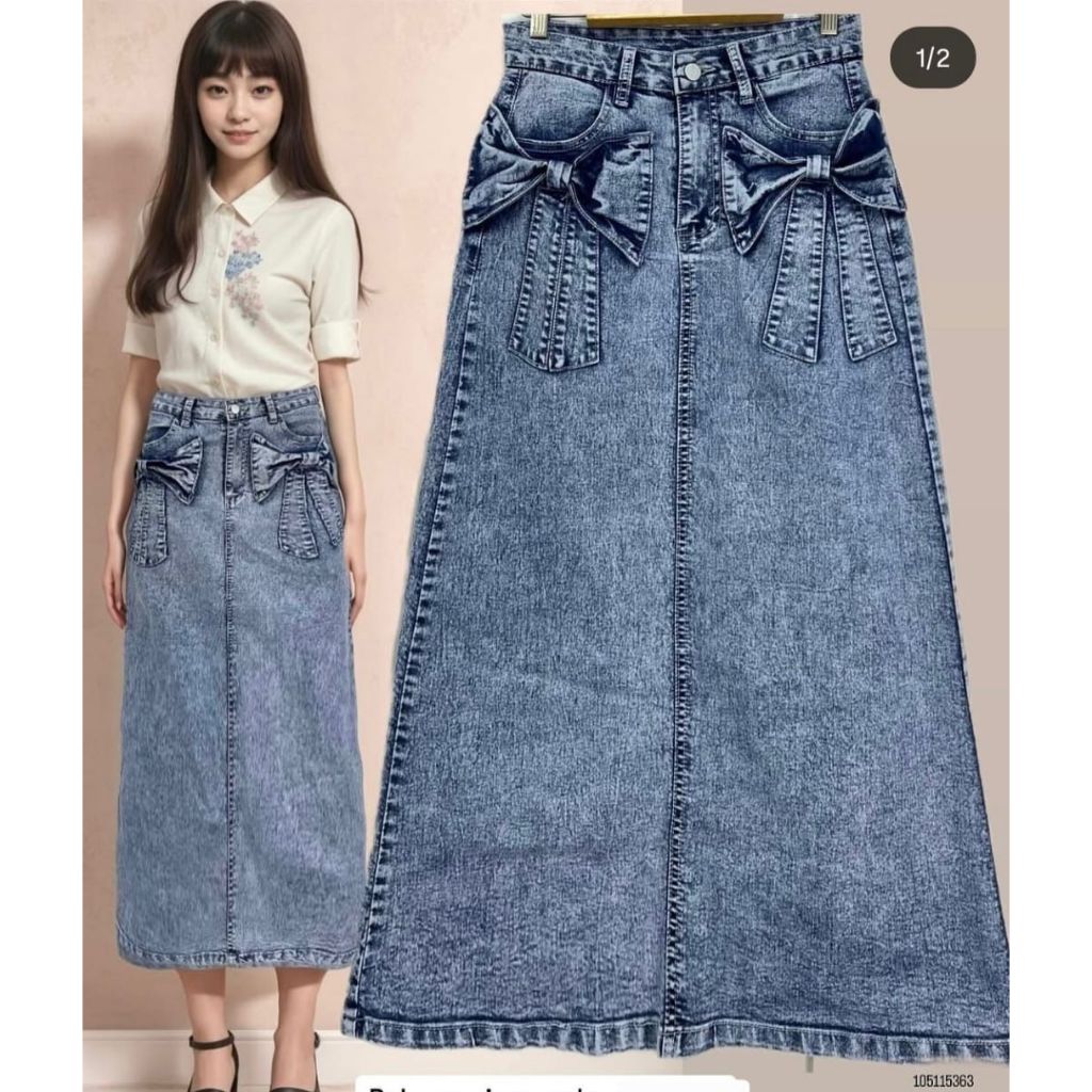 Rok jeans wanita 7/8/rok jeans ripped terbaru wanita/rok jeans sobek wanita/rok jeans terbaru/rok je