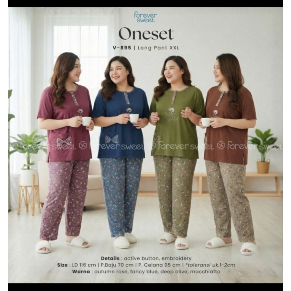 Baju tidur jumbo Busui Xxl kaos Forever sweet