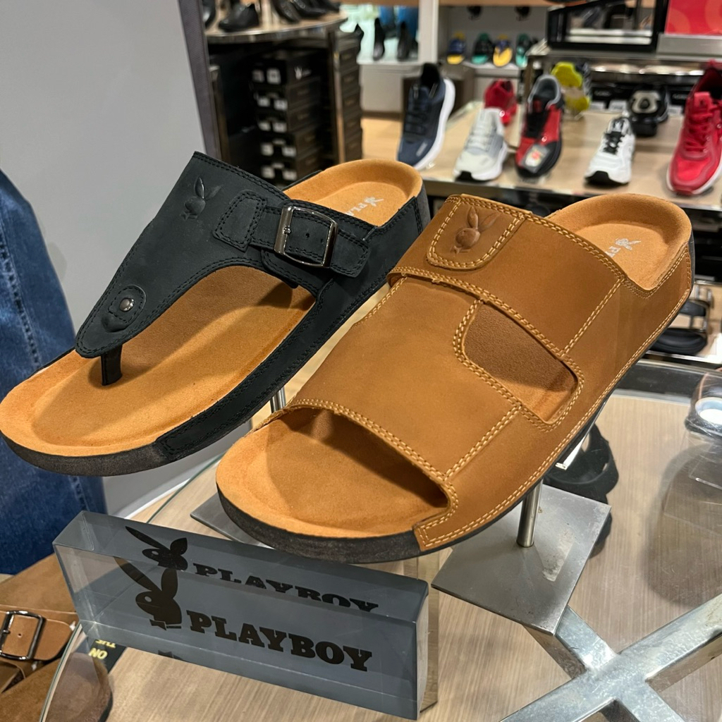PLAYBOY sandal kulit pria terbaru