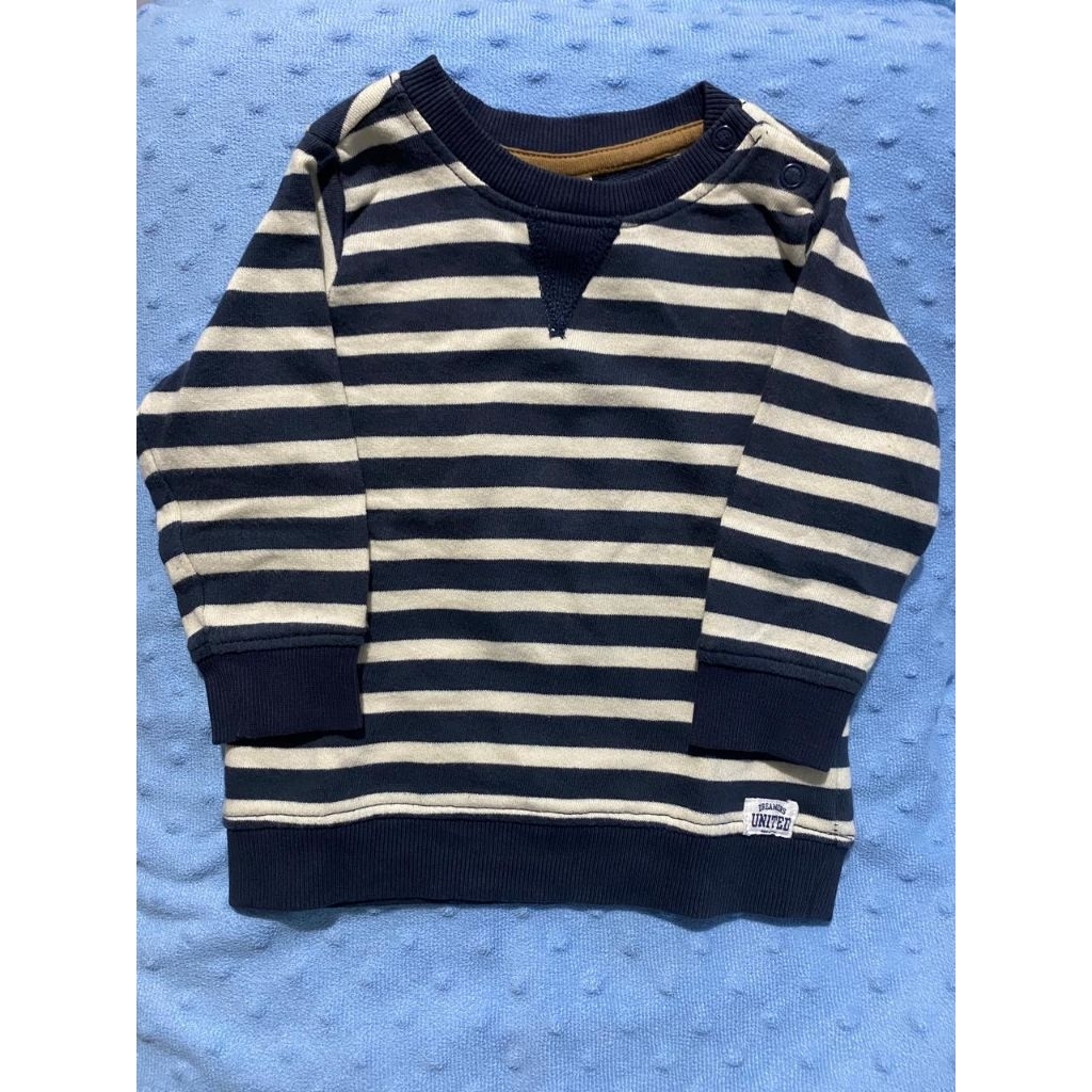 Sweatshirt HnM H&M baby sweater bayi stripped size 6m - 1y original store bukan thrift