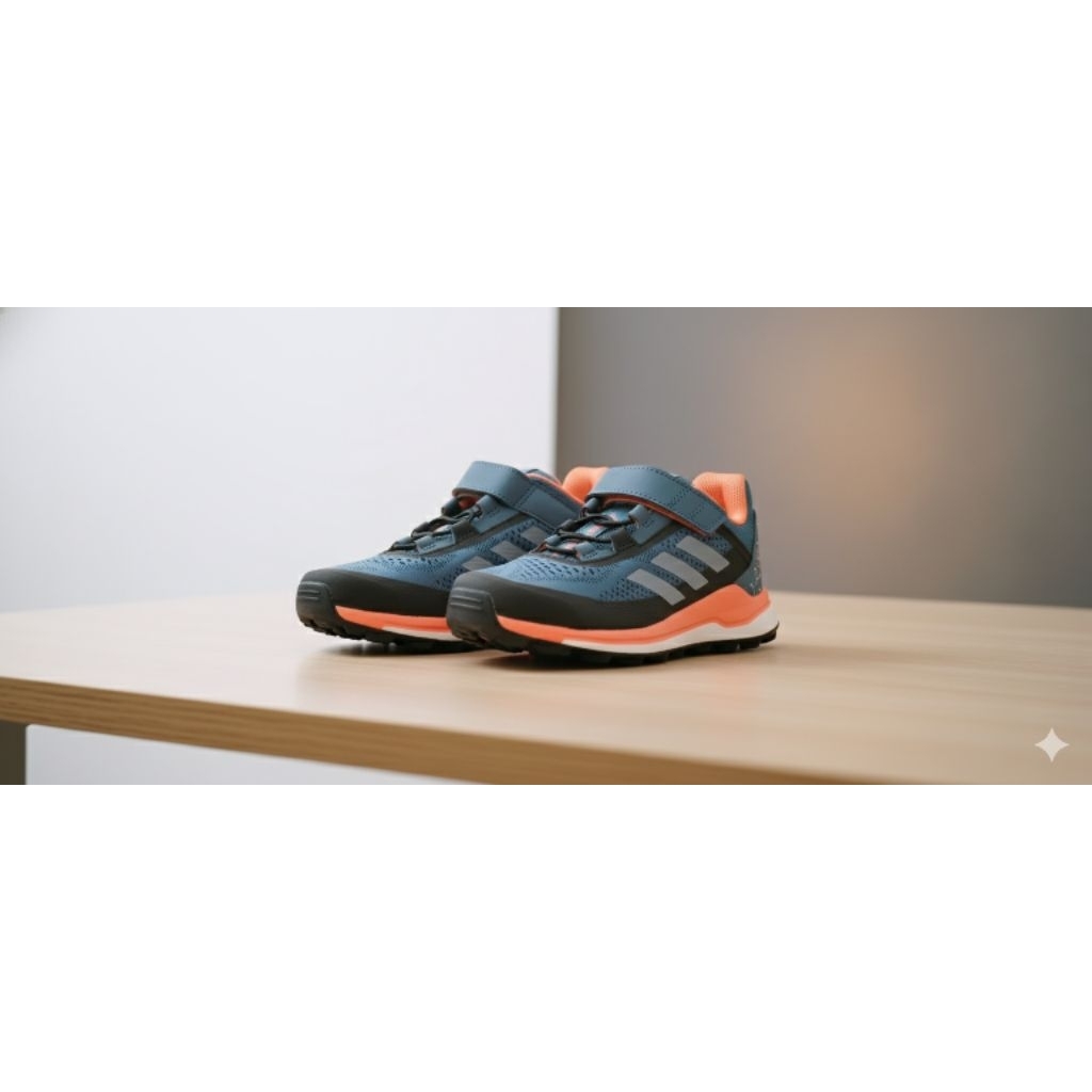 Sepatu Anak Original Adidas Velcro | Biru Orange | Bekas ORI | Nyaman & Ringan