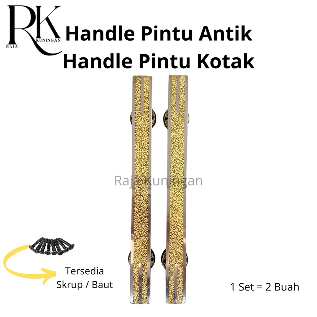 Handle Pintu Antik / Gagang Pintu Antik / Tarikan Pintu Antik Kotak Minimalis