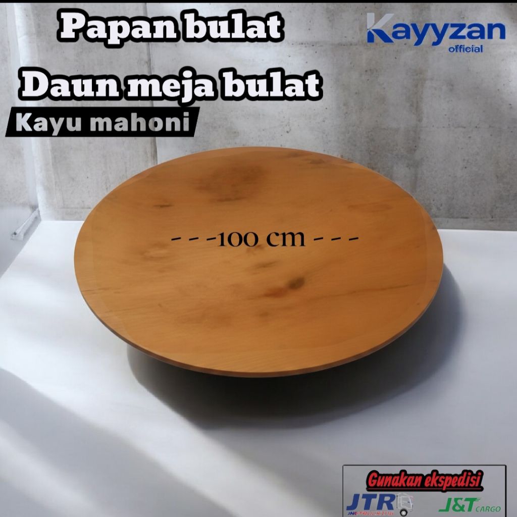 DAUN MEJA BULAT papan meja bulat 100x2cm