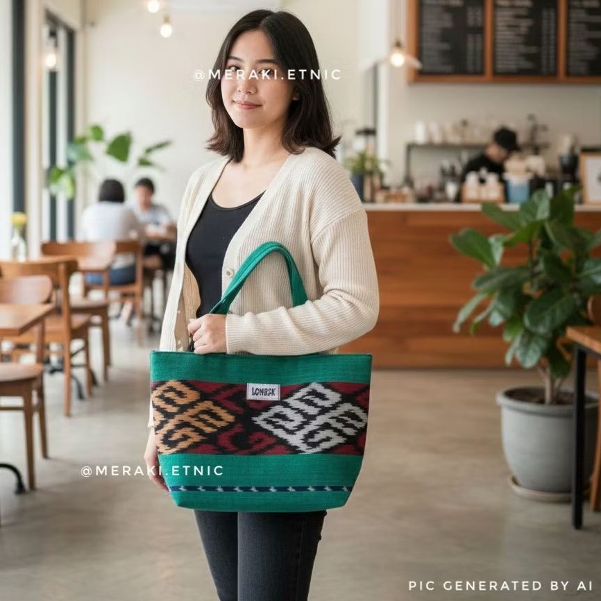 Tas Tote Tenun Lombok Handbag Totebag Lombok Tas Lombok Tas Pantai Tenun