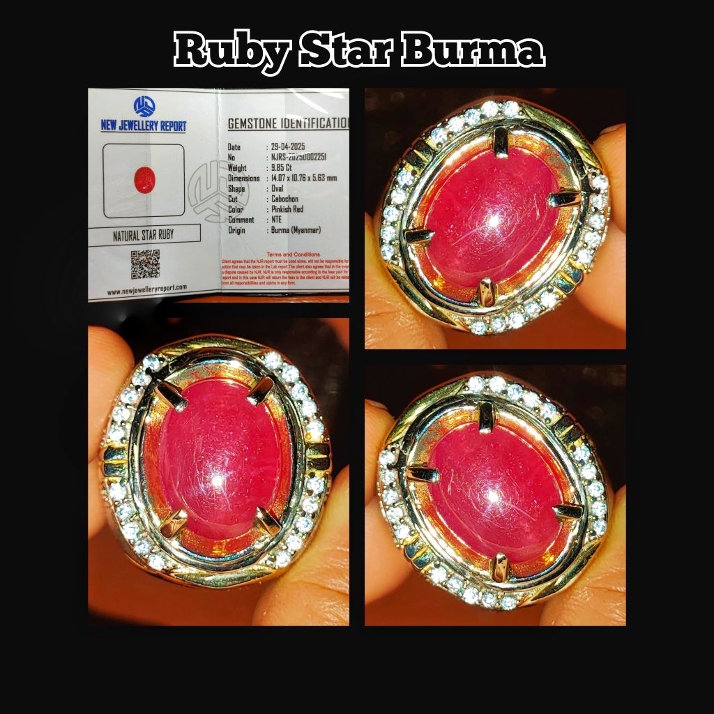 BATU PERMATA RUBY BURMA DELIMA KRISTAL