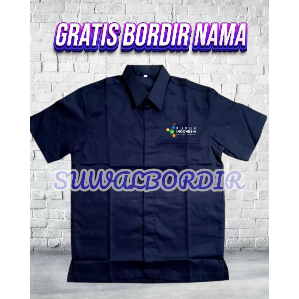 SERAGAM PUPUK INDONESIA KEMEJA BORDIR PUPUK INDONESIA