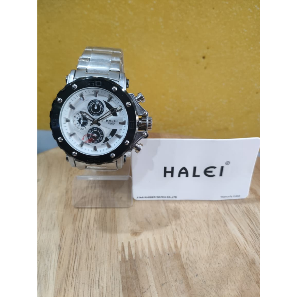 Jam Tangan Pria HALEI Original Krono Aktif